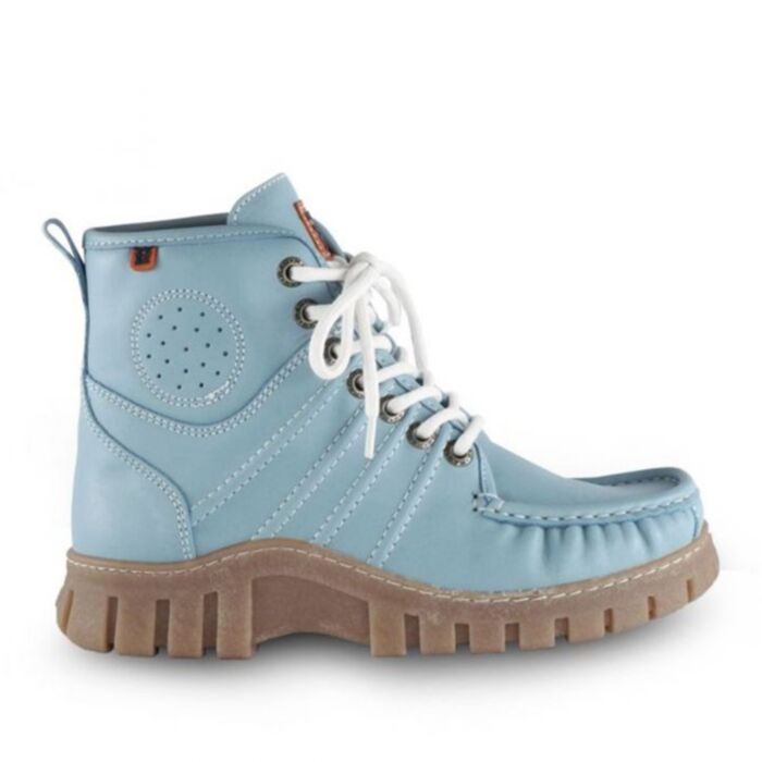 light blue leather shoes